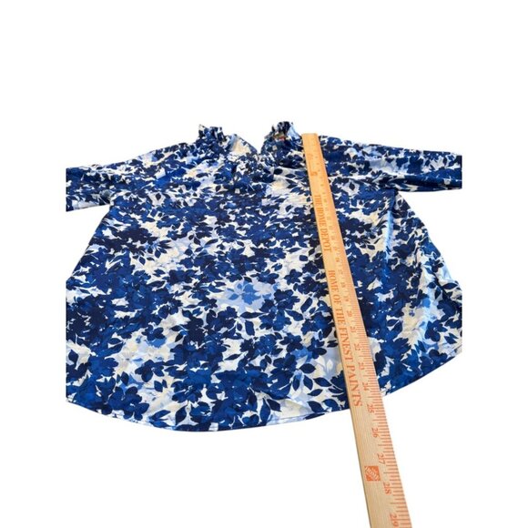 🆑Vince Camuto Long Sleeve Open Shoulder Layard Leaves Halter Blouse Small - Picture 5 of 12